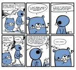 ambiguous_gender anthro beak death dialogue existential humor question speech_bubble text nedroid beartato reginald_(nedroid) avian bear bird mammal 2009 comic english_text