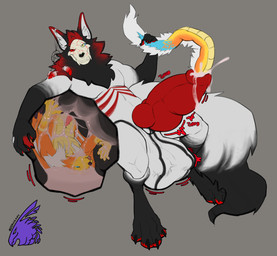 animal_genitalia animal_penis anthro balls big_balls big_penis black_body black_fur bodily_fluids bone canine_genitalia canine_penis claws cock_tail_gulp cock_vore cum dreamcatcher duo feet fur genital_fluids genitals heterochromia huge_balls huge_penis hyper hyper_balls hyper_genitalia hyper_penis internal knot knotted_penis logo looking_at_viewer male male_pred male_prey nude_pred orange_body orange_fur penile penis precum red_penis simple_background skull skull_head tail throbbing throbbing_penis toothy_grin toothy_smile vore white_body white_fur zeanlain mammal 2023 artist_logo colored hi_res