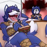 1:1 anthro anthro_pred anthro_prey auto_vore canid canine digital_media_(artwork) extreme_size_difference female female_pred female_prey food fox gaping_mouth group hi_res ifra imminent_oral_vore imminent_vore krystal_(star_fox) krystal_can't_enjoy_her_sandwich mammal meme micro multilevel_micro multiple_pred multiple_prey nintendo oblivious on_food open_mouth recursive_vore sandwich_(food) size_difference star_fox trio unaware_pred unaware_prey uvula vore