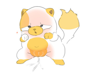 anthro belly black_nose blush bodily_fluids female fluffy fluffy_tail fur genital_fluids humping in_heat looking_pleasured looking_up musk musky_vulva open_mouth paws pelvic_thrust pupils raised_paw simple_background solo standing tail vaginal_fluid_string vaginal_fluids vaginal_fluids_on_ground white_background white_body white_fur yellow_body yellow_fur iigomeow adventure_time cartoon_network cake_the_cat domestic_cat felid feline felis mammal animated animated_gif loop short_playtime