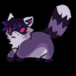 anthro anus freckles fur male markings pink_eyes purple_body purple_fur solo spinning striped_markings striped_tail stripes tail tail_markings tuft x_anus eggnogy panickew mammal procyonid raccoon 1:1 animated low_res meme short_playtime thumbnail