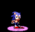 anthro black_background blue_body disapproval looking_at_viewer male simple_background solo sprite_art tapping_foot text zanudus sega sonic_the_hedgehog_(series) sonic_the_hedgehog eulipotyphlan hedgehog mammal animated digital_media_(artwork) pixel_(artwork) pixel_animation reaction_image short_playtime