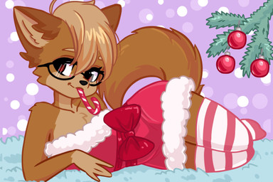 anthro arm_support arm_tuft bent_legs big_ears big_tail biped black_nose blinking bow_ribbon branch brown_eyes candy candy_cane candy_cane_in_mouth cheek_tuft chest_tuft christmas_decorations christmas_ornament christmas_tree clothing collarbone curvy_figure dark_ears dessert ear_tuft ears_outwards elbow_tuft eyebrows eyelashes eyewear facial_tuft femboy fluffy fluffy_tail food fur glance glasses glistening glistening_eyes gloves_(marking) grass hair holidays humanoid_hands leaning_on_elbow legwear looking_aside looking_at_viewer lying male markings multicolored_body multicolored_fur on_elbow on_side ornament outside pattern_clothing pattern_legwear pattern_stockings pecs pivoted_ears plant plantigrade pose ribbon_around_body ribbon_around_waist santa_dress smile smiling_at_viewer snow solo stockings striped_clothing striped_legwear striped_stockings stripes tail tail_motion tail_wiggle tailwag tan_body tan_chest tan_eyebrows tan_fur tan_hair tan_hands tan_inner_ear tapping_foot tree tuft two_tone_body two_tone_fur white_sclera wide_hipped_anthro wide_hipped_male wide_hips valeria_fills christmas nubbs canid canine canis dingo mammal 2021 2d_animation 3:2 animated colored digital_drawing_(artwork) digital_media_(artwork) loop motion_tweening pinup shaded