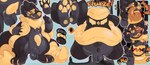 2_tails animal_genitalia anthro anus blush genitals goopy inflatable male multi_tail null_bulge pawpads penis sheath sheath_bulge slime solo tail tongue tongue_out foxwiththesocks nintendo pokemon fluxzel_(character) animate_inanimate buizel floatzel generation_4_pokemon living_inflatable pokemon_(species) absurd_res hi_res model_sheet