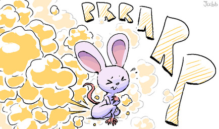 ambiguous_gender anthro big_ears bodily_fluids eyebrows eyes_closed fart fart_cloud frown fur hand_between_legs hyper hyper_fart mouse_ears mouse_tail pink_tail raised_tail side_butt simple_background sitting solo sound_effects sweat sweatdrop tail text wavy_mouth white_background white_body white_fur yellow_fart_cloud jubb mammal mouse murid murine rodent 2023 artist_name