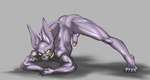 anthro ass_up balls bodily_fluids claws genital_fluids genitals hairless leaking_precum looking_at_viewer male muscular muscular_anthro muscular_male muscular_thighs penis precum pronounced_browridge solo yellow_eyes dagantfus_(artist) dragon_ball dragon_ball_super beerus alien domestic_cat felid feline felis hairless_cat mammal sphynx_(cat) hi_res