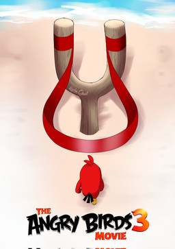 beach black_body black_feathers feathers feral head_feathers male parody ranged_weapon red_body red_feathers slingshot solo tail tail_feathers weapon stephenogodi akira_(film) angry_birds rovio_entertainment sega the_angry_birds_movie red_(angry_birds) avian bird cardinal_(bird) desert_cardinal oscine passerine 2026 hi_res
