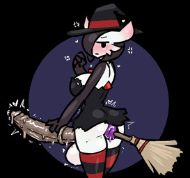 anal anal_penetration balls big_balls big_breasts big_butt big_penis black_hair blush bodily_fluids breasts broom butt cleaning_tool cleavage clothed clothed_gynomorph clothed_humanoid clothed_intersex clothing cross dripping genital_fluids genitals gynomorph hair hand_on_penis hat headgear headwear huge_balls huge_penis hyper hyper_balls hyper_genitalia hyper_penis intersex intersex_penetrated looking_at_viewer motion_lines not_furry object_in_ass one_eye_obstructed open_mouth penetration penis precum precum_drip sex_toy sex_toy_in_ass sex_toy_insertion side_view simple_eyes solo thick_thighs witch_costume witch_hat limebreaker nintendo pokemon noir_(yobie) gardevoir generation_3_pokemon humanoid pokemon_(species) 2022 hi_res