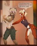 4:5 anthro clothed clothing collar comic dialogue digital_media_(artwork) english_text f-r95 falla_(f-r95) felid female fur hair hi_res mammal panties purple_eyes saber-toothed_tiger shaded text underwear url yellow_eyes