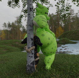 against_natural_surface against_surface against_tree ass_in_face big_butt butt duo female female/female fur huge_butt looking_back nude plant pole presenting presenting_hindquarters public public_nudity public_sex rear_view scales sex tail tree cookiead69 hobkin kobold reptile scalie 3d_(artwork) digital_media_(artwork)