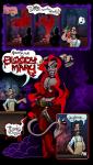 2014 alcohol bartender beverage big_breasts breasts comic demon female gnome-oo hi_res horn human male mammal transformation