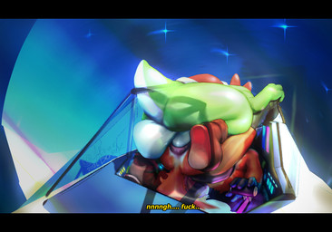 anal anal_penetration anthro arwing backsack balls barrel_roll big_balls black_bars clothing duo feet flexible genitals gloves hand_on_foot handwear in_space male male/male male_penetrated male_penetrating male_penetrating_male motion_blur penetration penile penile_penetration penis penis_in_ass pink_tongue profanity raised_leg raised_tail sex shoes_on spacecraft star tail text tongue vehicle an_after_dork do_a_barrel_roll mario_bros nintendo star_fox fox_mccloud yoshi_(character) canid canine fox mammal yoshi digital_drawing_(artwork) digital_media_(artwork) english_text letterbox