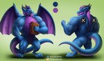 anthro biceps big_muscles book butt featureless_crotch grimoire inspired looking_back magic_user male muscular muscular_anthro muscular_male muscular_thighs purple_eyes smile solo tail triceps wings noblewolfa activision mythology spyro_the_dragon bookkeeper dragon mythological_creature mythological_scalie scalie hi_res