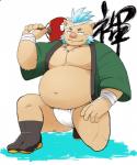 asian_clothing clothed clothing east_asian_clothing festival fundoshi hand_fan japanese_clothing male mohawk musclegut muscular slightly_chubby solo topless uchiwa_fan underwear nunutaro3 lifewonders tokyo_afterschool_summoners ganglie_(tas) mammal suid suina sus_(pig) wild_boar 5:6 hi_res