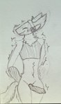 animal_genitalia anthro belly blush canine_genitalia embarrassed erection eyes_closed genitals looking_away machine male neck_tuft penis protogen_armor protogen_face protogen_visor shaking solo tail throbbing throbbing_penis tuft dark_lunarix protogen hi_res sketch