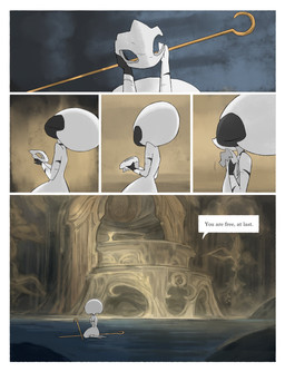 biped black_body clothing detailed_background dialogue empty_eyes eyes_closed female female_humanoid first_person_view holding_mask kneeling melee_weapon mourning mouthless not_furry solo speech_bubble sword text torn_clothing weapon white_body darkdog hollow_knight:_silksong hollow_knight_(franchise) team_cherry lace_(hollow_knight:_silksong) phantom_(hollow_knight:_silksong) humanoid 2025 absurd_res comic digital_drawing_(artwork) digital_media_(artwork) english_text hi_res