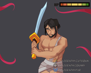 anthro beard breasts facial_hair female game_over game_over_screen gameplay_mechanics gender_transformation genitals gui health_bar male melee_weapon mtf_transformation navel nude nude_female penetration sex simple_background solo species_transformation sword tentacle_penetration tentacle_sex tentacles transformation vaginal vaginal_penetration vulva weapon holographycutebun canid canine fox human mammal 2d_animation 5:4 animated watermark