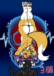 bone butt duo female fur handstand highlights_(coloring) male male/female martial_arts pawpads references skull skull_head white_highlights yellow_body yellow_fur xxtheoneguyxx bandai_namco digimon fist_of_the_north_star canid digimon_(species) mammal renamon 2022 absurd_res digital_drawing_(artwork) digital_media_(artwork) hi_res