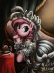 alternative_fashion cake clothing dessert dress female feral food glass hime_lolita historical j-fashion lolita_(fashion) looking_at_viewer solo whitestar1802 friendship_is_magic hasbro my_little_pony pinkie_pie_(mlp) earth_pony equid equine horse mammal pony hi_res