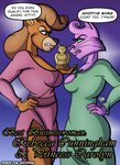 angry anthro award award_ceremony bear bojack_horseman breasts clenched_teeth clothed clothing dialogue disney domestic_cat dress duo english_text felid feline felis female hi_res looking_at_another mammal mature_anthro mature_female netflix princess_carolyn rebecca_cunningham sketchybug speech_bubble talespin teeth text
