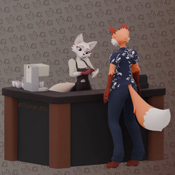 anthro appliance apron beverage breasts clothed clothed_female clothed_male clothing coffee coffee_maker duo female fur husband_and_wife kitchen_appliance male married_couple music orange_body orange_fur shirt synced_to_music tail topwear white_body white_fur foxdee_foxtail weebl's_stuff fany_(foxdee) foxdee_(character) arctic_fox canid canine fox mammal red_fox true_fox 1:1 3d_(artwork) 3d_animation animated digital_media_(artwork) hi_res short_playtime sound video