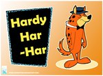 anthro biped black_nose border bow_tie clothing fur gradient_background hat headgear headwear male markings red_body red_fur red_tail simple_background solo spots spotted_body spotted_fur standing tail tan_inner_ear text white_border skyraptor hanna-barbera lippy_the_lion_and_hardy_har_har hardy_har_har hyena mammal spotted_hyena 2009 full-length_portrait hi_res portrait url