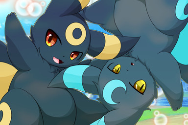 3_fingers ambiguous_gender anthro anthrofied biped black_body black_ears black_fur black_sclera black_tail blue_body blue_ears blue_fur blue_tail building cheek_tuft chibi cute_fangs day detailed_background dipstick_tail duo ear_markings facial_markings facial_tuft fangs fingers fluffy fur glistening glistening_eyes grass hand_holding head_markings kemono lake leg_markings looking_at_viewer markings moon_(marking) multicolored_body multicolored_ears multicolored_eyes multicolored_fur nude open_mouth open_smile orange_eyes outside paws plant pokemorph pose pupils red_eyes ring_(marking) semi-anthro sitting sky slightly_chubby slit_pupils smile tail tail_markings teeth tongue tuft two_tone_body two_tone_ears two_tone_fur two_tone_tail upside_down water yellow_body yellow_ears yellow_eyes yellow_fur yellow_tail hirochanu nintendo pokemon eeveelution generation_2_pokemon mammal pokemon_(species) shiny_pokemon umbreon 3:2 digital_media_(artwork) hi_res shaded