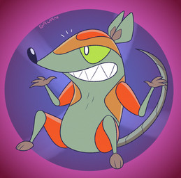 abstract_background anthro black_nose cybernetics fur gesture green_eyes grey_body grey_fur happy machine male robotic_tail sharp_teeth shrug sitting solo teeth toony gavanzude cartoon_network mao_mao:_heroes_of_pure_heart ratarang cyborg mammal murid murine rat rodent alternate_version_at_paywall digital_drawing_(artwork) digital_media_(artwork) hi_res signature
