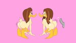 3_toes all_fours annoyed anthro arched_back balls beak big_butt big_feet black_eyes bodily_fluids breasts brown_hair butt cum cum_on_butt cumshot disembodied_penis duo ejaculation erection eyelashes faceless_character faceless_male feathers feet female female_anthro female_focus fingers genital_fluids genitals glans grey_balls grey_penis hair half-closed_eyes humanoid_genitalia humanoid_penis humanoid_pussy long_hair looking_at_another looking_at_partner looking_back looking_back_at_another looking_back_at_partner male male/female medium_breasts membrane_(anatomy) motion_lines narrowed_eyes nude nude_anthro nude_female penis pink_background pussy scuted_legs scutes sexual_assault shaking_butt simple_background solo_focus tail tail_feathers tan_body tan_feathers tan_pussy toes toony webbed_feet yellow_beak yellow_scutes jones_boi the_looney_tunes_show warner_brothers tina_russo anatid anseriform avian bird duck 16:9 2025 hi_res sequence widescreen