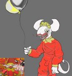 attached_to_balloon balloon bulge clown clown_makeup detailed_bulge inflatable male redesign solo the_quivering mr._clown demon 3d_(artwork) digital_media_(artwork) sketch