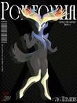 anthro antlers black_body blue_body blue_fur bottomless breasts clothed clothing covered_nipples female fur genitals horn nude pussy simple_background small_breasts solo standing tail text riddleheart nintendo pokemon deer generation_6_pokemon humanoid legendary_pokemon mammal pokemon_(species) xerneas xerneas_(active_mode) 3:4 cover english_text hi_res magazine_cover