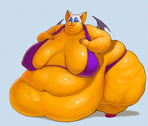 anthro bedroom_eyes belly belly_rolls big_belly big_breasts big_butt big_cheeks bikini breasts butt chubby_cheeks clothing colored_nails deep_navel double_chin fat_rolls female footwear huge_belly huge_breasts huge_butt huge_thighs hyper hyper_belly leg_rolls looking_at_viewer membrane_(anatomy) membranous_wings morbidly_obese morbidly_obese_female nails narrowed_eyes navel neck_rolls nipple_outline obese obese_female overweight overweight_female purple_bikini purple_clothing purple_footwear purple_nails purple_shoes purple_swimwear seductive shoes solo swimwear thick_thighs two-piece_swimsuit wings totesfleisch8 sega sonic_the_hedgehog_(series) rouge_the_bat bat mammal 2026 hi_res