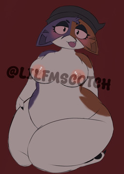 anthro big_breasts breasts female feral mommy_kink solo lilfemscotch epic_games fortnite cubby meow_skulls hi_res