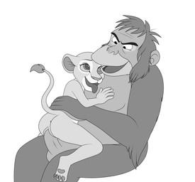 anthro anthro_on_feral bestiality brainwashing damsel_in_distress duo female feral hypnosis hypnotic_eyes male male/female mind_control penetration sex_slave slave vaginal vaginal_penetration young takaneru disney the_jungle_book the_lion_king king_louie nala_(the_lion_king) ape felid feline haplorhine lion mammal monkey orangutan pantherine primate absurd_res hi_res monochrome
