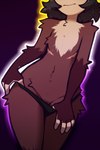 5_fingers ambiguous_gender anthro biped brown_body brown_fur clothed clothed_anthro clothed_intersex clothing fingers front_view fur genitals grey_hair hair intersex lgbt_pride mastectomy_scar navel nonbinary_pride_colors panties panties_only pantsless pantsless_anthro pantsless_female partially_clothed partially_clothed_anthro partially_clothed_female pride_colors scar simple_background solo standing topless topless_ambiguous topless_anthro underwear underwear_only vulva mewgle solvi_(mewgle) mammal mustelid musteline stoat true_musteline weasel 2025 2:3 digital_media_(artwork) hi_res nonbinary_(lore)