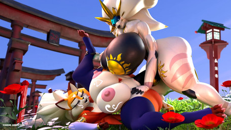 5_fingers anthro anthro_on_anthro anthro_penetrated anthro_penetrating anthro_penetrating_anthro anthrofied areola balls big_balls big_breasts big_butt big_penis black_balls black_breasts black_eyes black_lips bouncing_breasts breast_jiggle breasts butt curvy_figure duo erection eyelashes female female_penetrated fingers fur genitals glistening glistening_areola glistening_breasts glistening_legs glistening_nipples glistening_thighs gold_areola gold_nipples gynomorph gynomorph/female gynomorph_penetrating gynomorph_penetrating_female hair huge_balls huge_breasts huge_penis hyper hyper_breasts intersex intersex/female intersex_penetrating intersex_penetrating_female jiggle_physics jiggling lips multicolored_body neck_tuft nipples nude orange_body orange_skin outside_sex penetration penile penile_penetration penis penis_in_vagina pokemorph sex simple_background spread_legs spreading tail thick_thighs tuft vaginal vaginal_penetration voluptuous voluptuous_anthro voluptuous_female voluptuous_gynomorph voluptuous_intersex vulva white_body white_breasts wide_hips kasdaq asian_mythology east_asian_mythology japanese_mythology mythology nine_sols nintendo pokemon red_candle_games akane_(candescence) solaria_(alolan_suns) canid canine canis felid feline fox generation_7_pokemon legendary_pokemon mammal pokemon_(species) solarian solgaleo yokai 16:9 3d_(artwork) 3d_animation animated digital_media_(artwork) hi_res no_sound short_playtime video widescreen