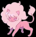 female feral fusion hair looking_at_viewer pink_eyes solo tail tail_tuft tuft norithecat cartoon_network steven_universe lion_(steven_universe) pink_diamond_(steven_universe) felid lion mammal pantherine absurd_res alpha_channel hi_res