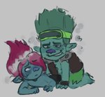 anthro duo male male/male freakosnug dreamworks trolls_(dreamworks) floyd_(trolls) john_dory_(trolls) humanoid troll_(mythology) brother_(lore) brothers_(lore) incest_(lore) sibling_(lore)