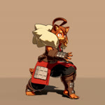 5_fingers 5_toes ahoge anthro barefoot brown_hair claws clothed clothing crouching feet female finger_claws fingers fur hair humanoid_feet humanoid_hands knight orange_body orange_fur plantigrade simple_background sneaking solo stirrup_footwear stylized toe_claws toes tongue tongue_out warrior palurdas_arts dog_knight_rpg maci_(ceehaz) canid canine canis domestic_dog mammal pomeranian spitz 1:1 3d_(artwork) 3d_animation animated blender_(artwork) digital_media_(artwork) hi_res no_sound short_playtime webm