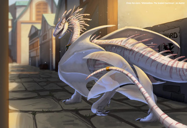 accessory albino claws detailed_background dewclaw female female_feral feral fin furgonomics genitals horn ineffective_censorship jewelry_only looking_at_viewer looking_back open_mouth quadruped raised_tail rear_view solo spines stripes tail tail_accessory tail_fin teasing teeth toe_claws vulva wings flamespitter mythology whitewillow dragon mythological_creature mythological_scalie scalie 2025 censored digital_media_(artwork)