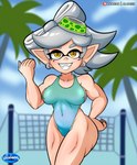 big_breasts breasts butt clothing ear_piercing ear_ring female humanoid_pointy_ears looking_at_viewer muscular muscular_female navel navel_outline nipple_outline nipples one-piece_swimsuit palm_tree piercing plant pointy_ears pseudo_hair ring_piercing side_boob solo swimwear tree aladeen nintendo splatoon marie_(splatoon) animal_humanoid cephalopod cephalopod_humanoid humanoid inkling marine marine_humanoid mollusk mollusk_humanoid 2020 digital_media_(artwork) hi_res