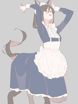 animal_ears apron brown_hair clothed clothed_female clothed_taur clothing female grey_background hair maid_headdress maid_uniform open_mouth simple_background solo tail taur_clothing uniform white_apron white_clothing kinutani_yutaka european_mythology greek_mythology mythology centaur equid equid_taur humanoid_taur mammal mammal_taur taur hi_res portrait three-quarter_portrait