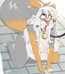 5_fingers ahegao anthro belly big_belly big_breasts blush breasts breath brown_body brown_fur brown_tail collar eyebrow_through_hair eyebrows feet female fingers fur grey_body grey_fur grey_tail hair hanging_breasts heart_eyes heart_symbol huge_breasts kneeling leash long_hair looking_pleasured multicolored_body multicolored_fur multicolored_tail nude offscreen_character open_mouth panting pawpads pregnant red_eyes solo tail teeth text toes tongue tongue_out translucent translucent_hair white_body white_fur white_hair vixie00 subscribestar arcanis_(hahaluckyme) domestic_cat felid feline felis mammal 2023 absurd_res hi_res signature url watermark