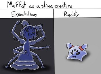 3_fingers 5_eyes 6_arms :3 accessory alternate_species ambiguous_gender closed_smile fangs fingers grey_background hair_accessory hair_ribbon melting mouth_closed multi_arm multi_eye multi_limb nude open_mouth open_smile purple_body ribbons shadow simple_background smile solo teeth text marielx expectation_vs_reality undertale undertale_(series) muffet animal_humanoid arachnid arachnid_humanoid arthropod arthropod_humanoid goo_creature goo_humanoid humanoid slime_(blob) spider_humanoid 2025 digital_media_(artwork) english_text female_(lore)