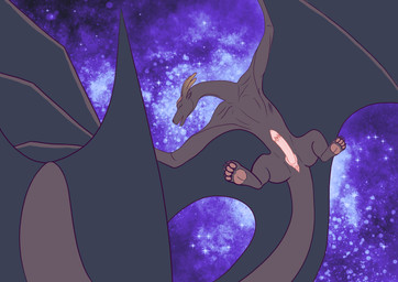 animal_genitalia anus brown_body ears_back egg_vibrator erection eyes_closed feral flying genital_slit genitals grey_wings happy horn looking_pleasured lying male on_back penile penis pivoted_ears sex_toy smile solo space star vibrator vibrator_on_penis wings yellow_horn the_dreaming_dragon european_mythology mythology dragon mythological_creature mythological_scalie scalie western_dragon wyvern absurd_res hi_res