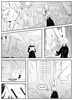 ambiguous_gender anthro city city_background cityscape clothed clothing female group horn inner_ear_fluff mask outside simple_background speech_bubble text tuft kifyun2 beau_(undying_void) canid canine fox lagomorph leporid mammal rabbit absurd_res black_and_white comic hi_res monochrome