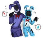 2024 absurd_res duo five_nights_at_freddy's five_nights_at_freddy's_2 hi_res lagomorph leporid machine male mammal pitaya988 rabbit robot scottgames toy_bonnie_(fnaf) withered_bonnie_(fnaf)