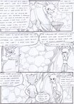 anthro black_and_white border bottomwear canid canine clothing comic dasyuromorph dialogue door duo english_text eyes_closed fur hair hand_on_arm hand_on_hip hand_on_own_arm hand_on_own_hip hands_behind_head kitfox-crimson leaning leaning_on_object looking_at_another looking_at_partner machine mammal marsupial monochrome motion_lines multicolored_body multicolored_fur novus_(kitfox-crimson) onomatopoeia open_door open_mouth opening_door outside_border pants raised_leg recently_extinct_species rumour_(kitfox-krimson) shirt sketch sound_effects speech_bubble stolen_generation stone_wall t-shirt tank_top technology text thinking thought_bubble thylacine topwear two_tone_body two_tone_fur wall_(structure)