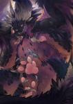 claws feet feral hindpaw horn looking_at_viewer male pawpads paws pink_pawpads semi-anthro solo toe_claws de_ktgr capcom monster_hunter mythology dragon elder_dragon mythological_creature mythological_scalie nergigante scalie hi_res