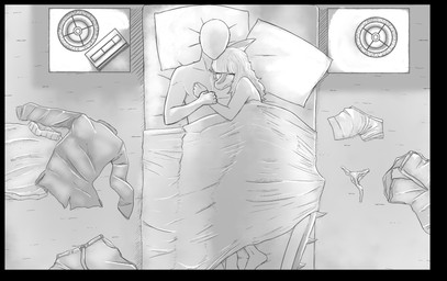 5_fingers after_sex anthro bald bed bedroom bone_frill bottomwear claws clothing cuddling duo eyelashes eyes_closed female female_on_human finger_claws fingers frill_(anatomy) furniture hair human_on_anthro interspecies jacket long_hair long_tail male male/female male_on_anthro nude nude_anthro nude_female nude_human nude_male on_bed panties pants smile snout spiked_tail spikes spikes_(anatomy) sweater tail topwear under_covers underwear ratherdevious cavemanon_studios i_wani_hug_that_gator snoot_game anon_(snoot_game) mia_moretti dinosaur hadrosaurid human mammal ornithischian ornithopod parasaurolophus prehistoric_species reptile scalie 2025 absurd_res black_and_white hi_res monochrome